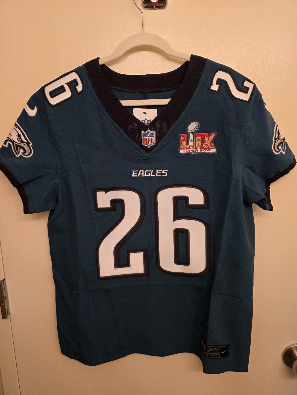 Philadelphia Eagles Saquon Barkley Super Bowl 59 Nike Elite Jersey